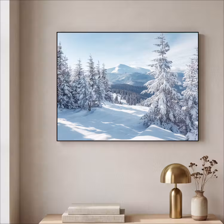 Art Frame - Winterlandschap - Natuur - Berg - Bomen - Sneeuw — 3