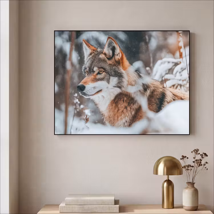 Art Frame - Wolf - Sneeuw - Winter - Dieren - Natuur - Sneeuw — 3