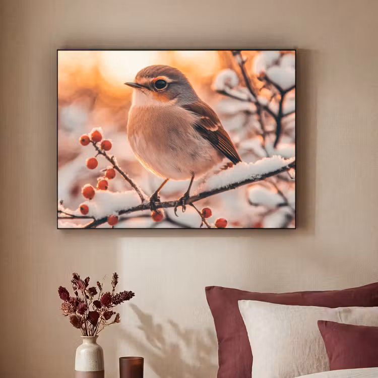 Art Frame - Vogel - Tak - Winter - Dieren - Sneeuw — 2