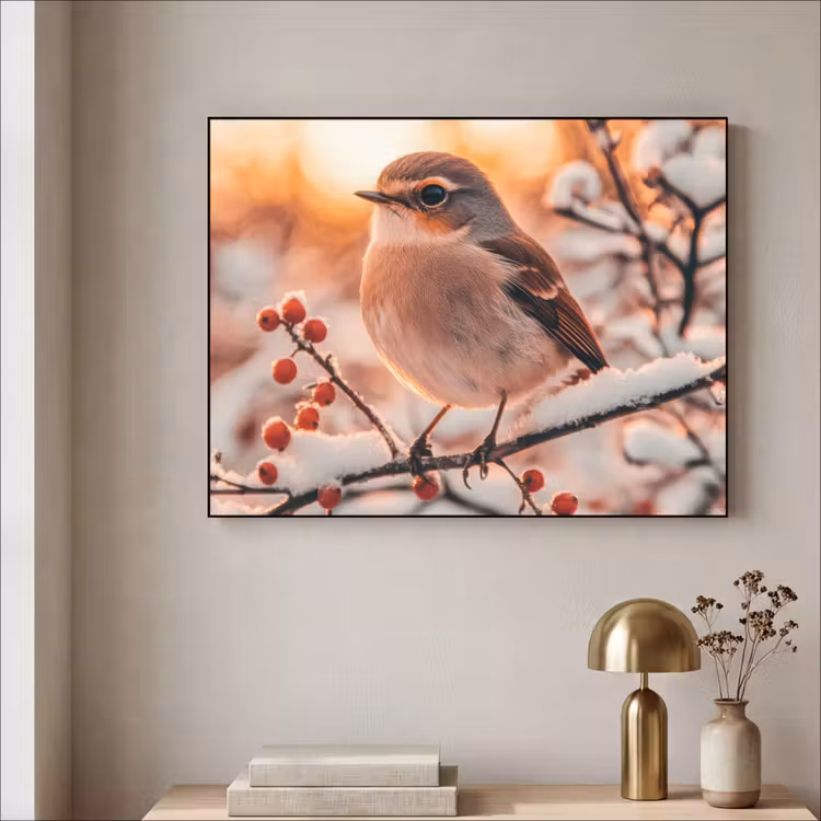 Art Frame - Vogel - Tak - Winter - Dieren - Sneeuw — 3