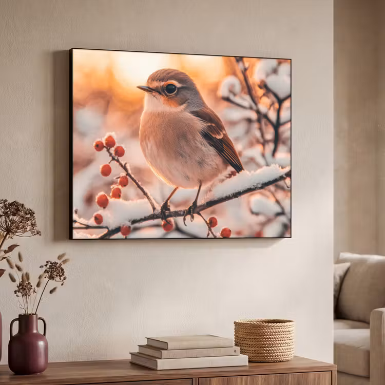 Art Frame - Vogel - Tak - Winter - Dieren - Sneeuw — 4