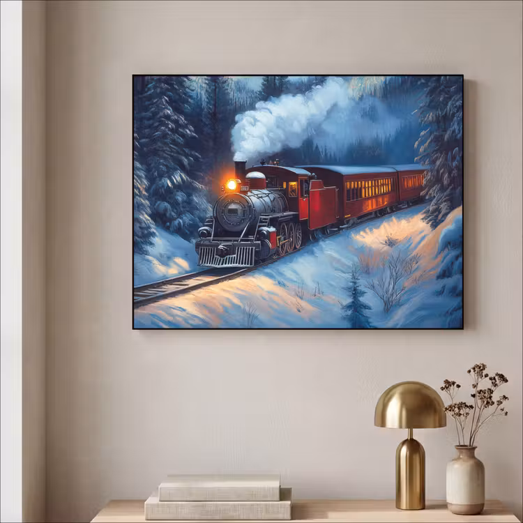 Art Frame - Trein - Kerst - Sneeuw - Kersttrein — 3