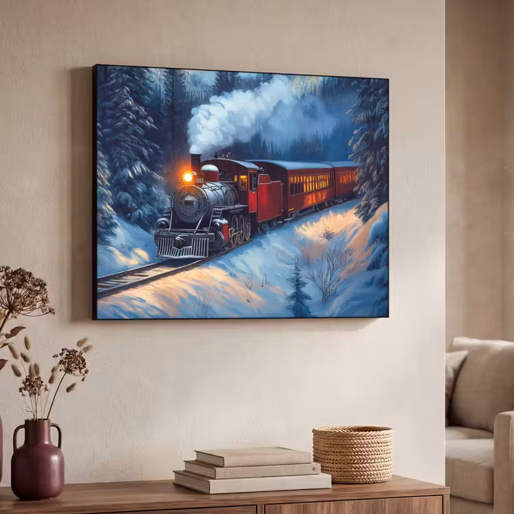 Art Frame - Trein - Kerst - Sneeuw - Kersttrein — 4