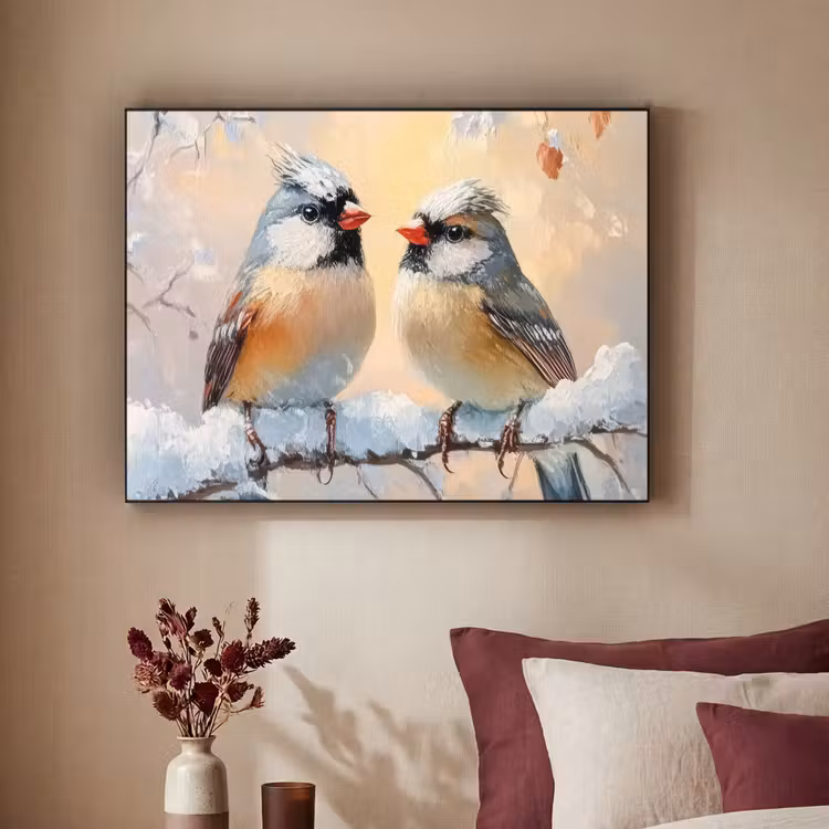 Art Frame - Vogels - Tak - Winter - Sneeuw — 2