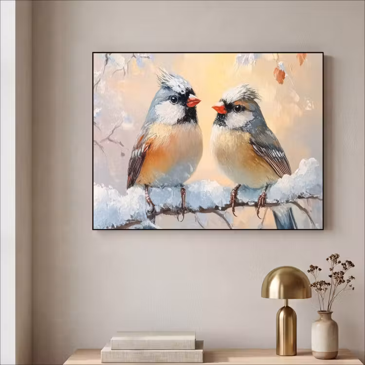 Art Frame - Vogels - Tak - Winter - Sneeuw — 3