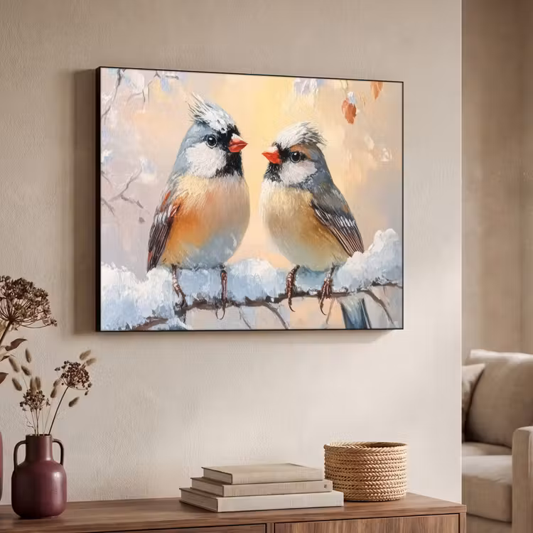 Art Frame - Vogels - Tak - Winter - Sneeuw — 4