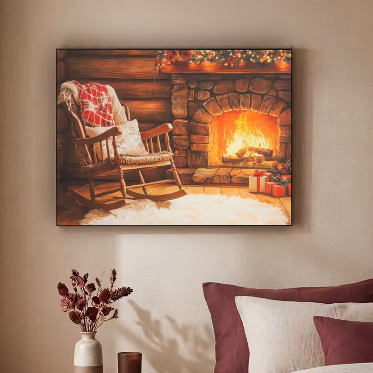 Art Frame - Winter - Kerst - Huis - Openhaard — 2