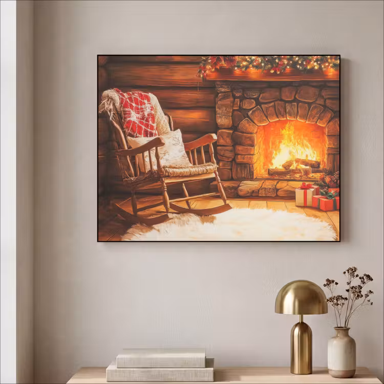 Art Frame - Winter - Kerst - Huis - Openhaard — 3