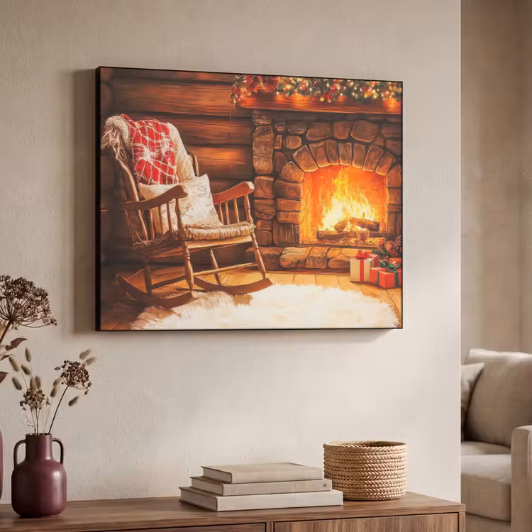 Art Frame - Winter - Kerst - Huis - Openhaard — 4