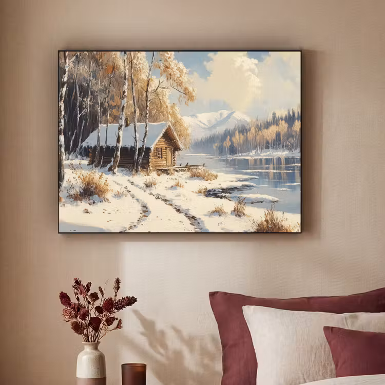 Art Frame - Winter - Sneeuw - Huis - Natuur — 2