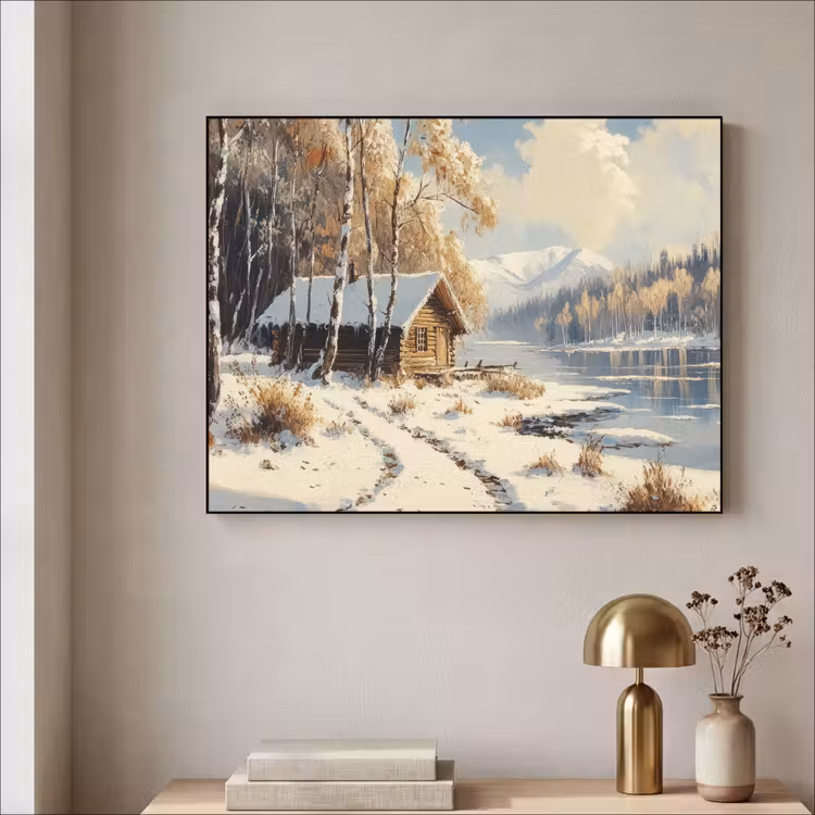 Art Frame - Winter - Sneeuw - Huis - Natuur — 3