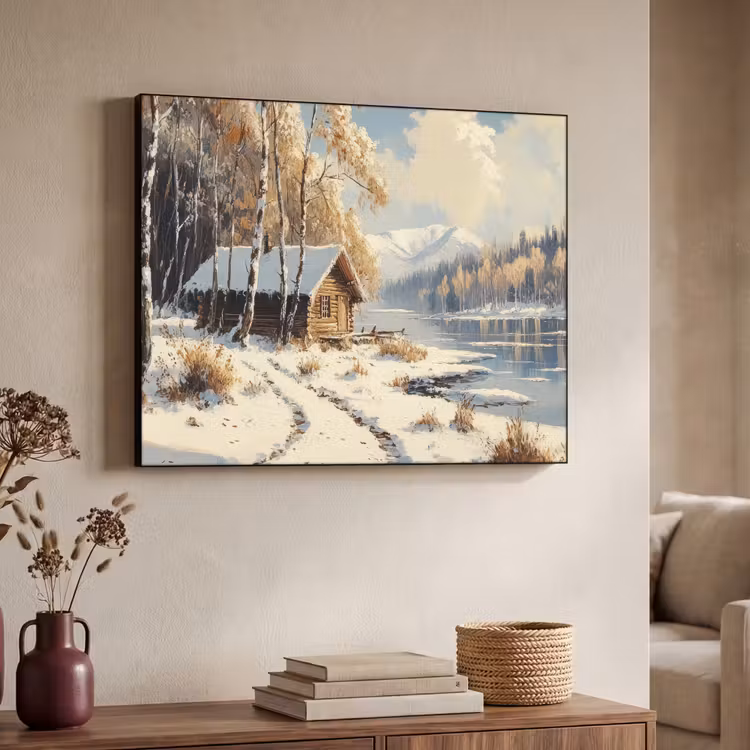 Art Frame - Winter - Sneeuw - Huis - Natuur — 4