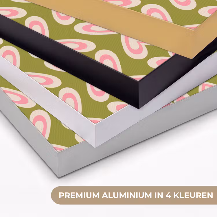 Art Frame - Patroon - Symmetrisch - Hartjes - Olijfgroen — 5