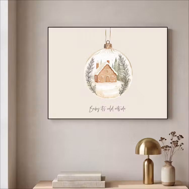 Art Frame - Quote - Winter - Kerst - Beige - Kerstbal — 3