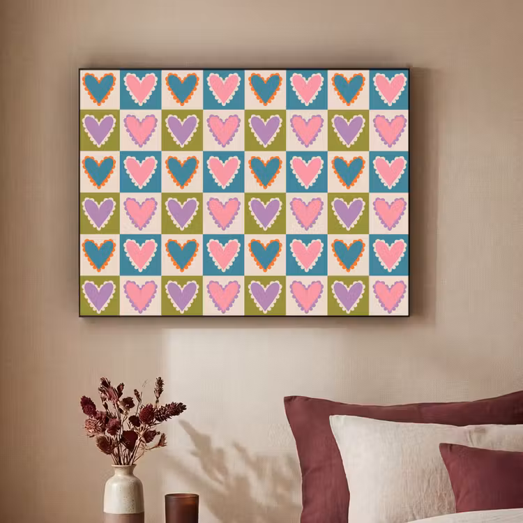 Art Frame - Retro - Kleuren - Patroon - Hartjes — 2