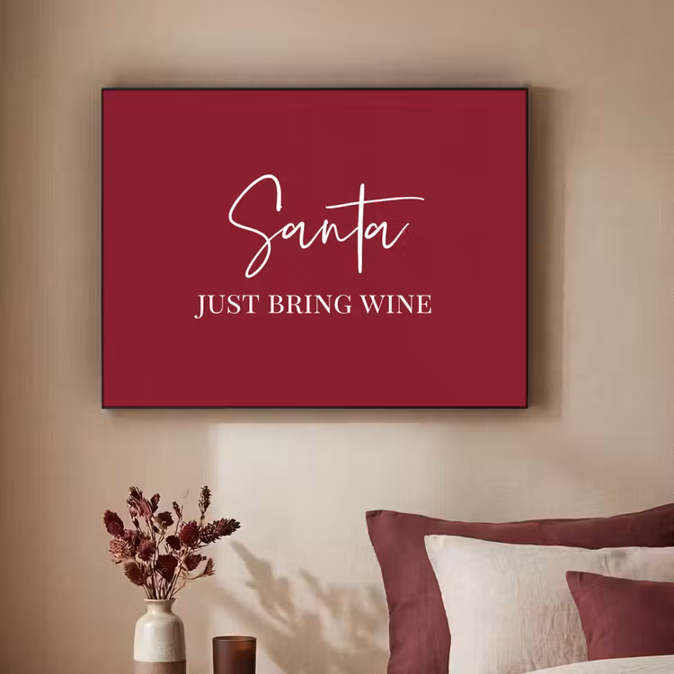 Art Frame - Santa - Wine - Rood - Kerst - Kerstman — 2