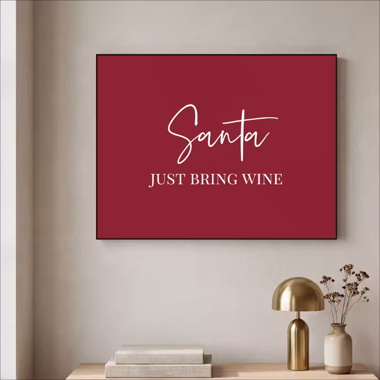 Art Frame - Santa - Wine - Rood - Kerst - Kerstman — 3