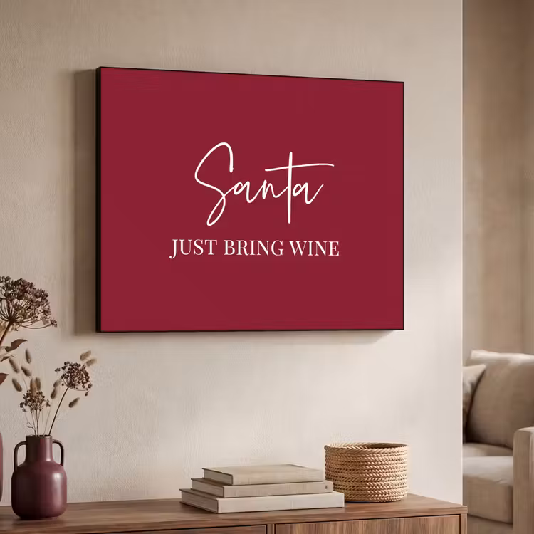 Art Frame - Santa - Wine - Rood - Kerst - Kerstman — 4