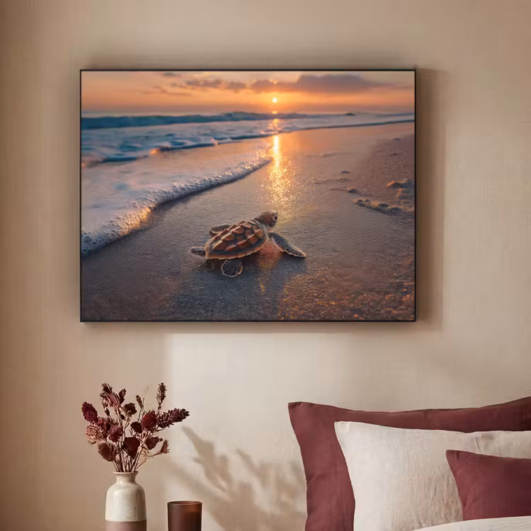 Art Frame - Schildpad - strand - Zonsondergang — 2