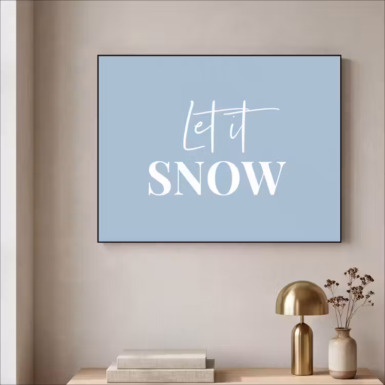 Art Frame - Sneeuw - Winter - Blauw - Let it snow — 3