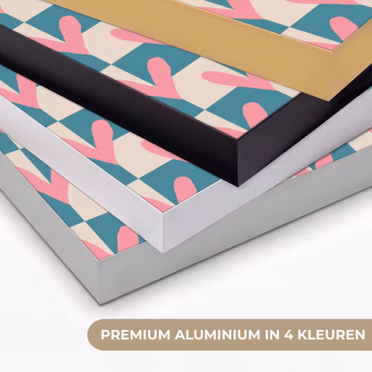 Art Frame - Vlakken - Hartjes - Patroon - Retro — 5