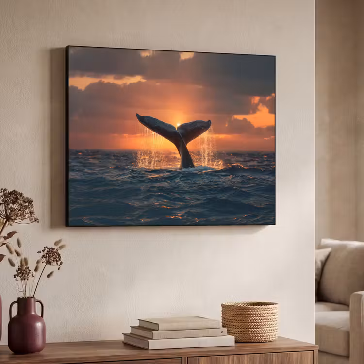 Art Frame - Walvis staart - Water - Zonsondergang — 4