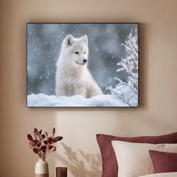 Art Frame - Wolf - Pup - Sneeuw — 2