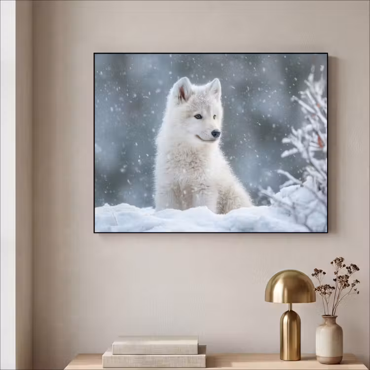 Art Frame - Wolf - Pup - Sneeuw — 3