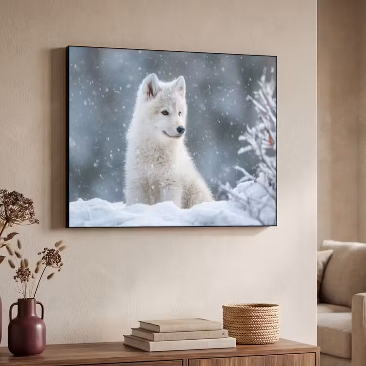 Art Frame - Wolf - Pup - Sneeuw — 4