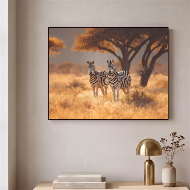 Art Frame - Zebra's - Savannelandschap - Gras — 3