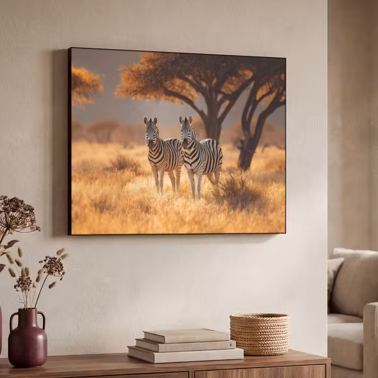Art Frame - Zebra's - Savannelandschap - Gras — 4