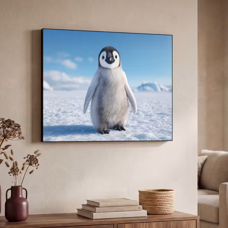 Art Frame - Pinguïn - Sneeuw - Landschap - Wit — 4
