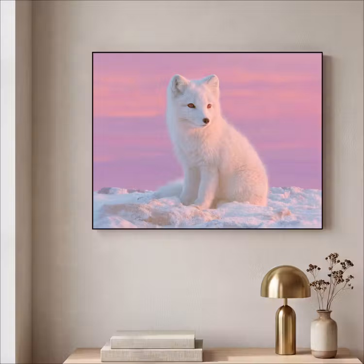 Art Frame - Poolvos - Sneeuw - Roze — 3