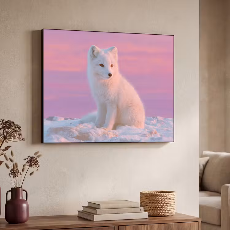 Art Frame - Poolvos - Sneeuw - Roze — 4