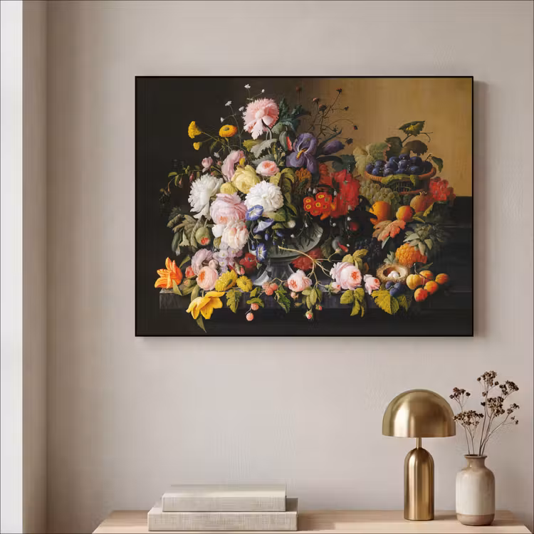 Art Frame - Stilleven met bloemen en fruit - Kunstwerk - Oude meesters — 3