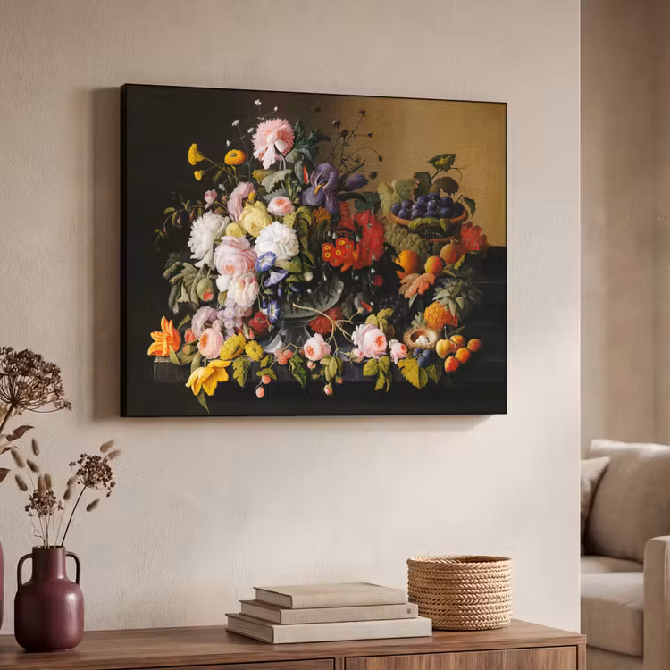 Art Frame - Stilleven met bloemen en fruit - Kunstwerk - Oude meesters — 4