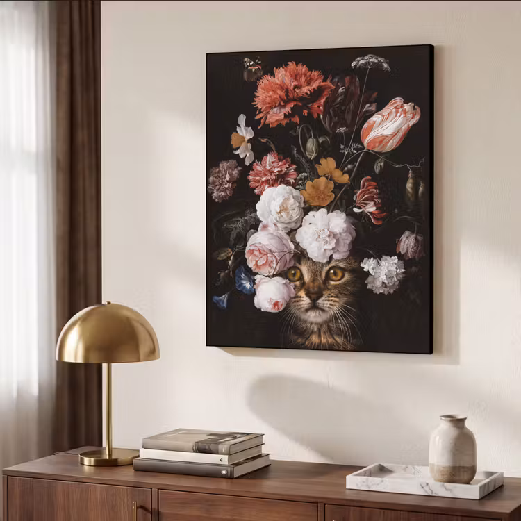 Art Frame - Stilleven met bloemen - Jan Davidsz de Heem - Kat — 4