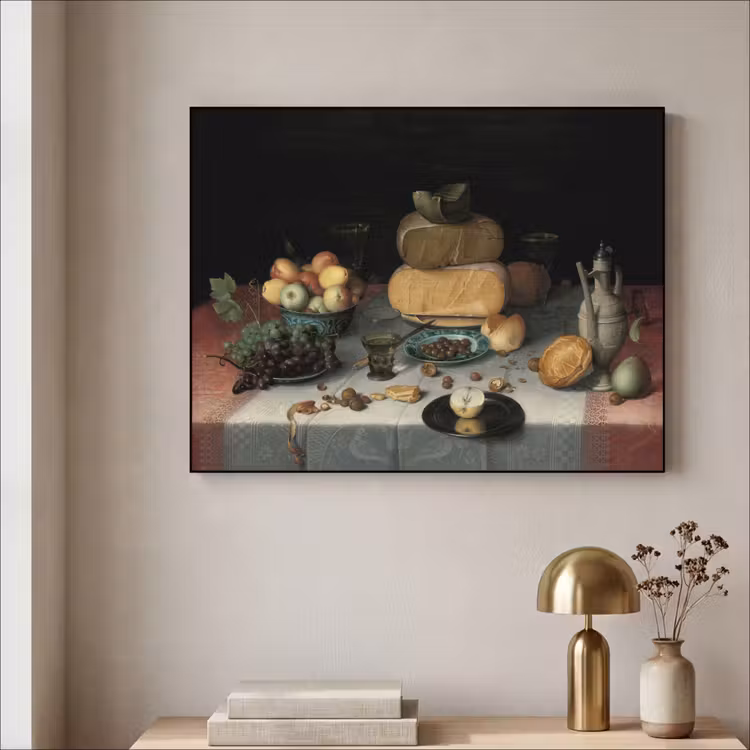 Art Frame - Stilleven met kazen - Kunstwerk - Oude meesters — 3