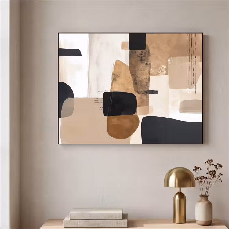 Art Frame - Vlakken - Abstract - Zwart - Strepen — 3