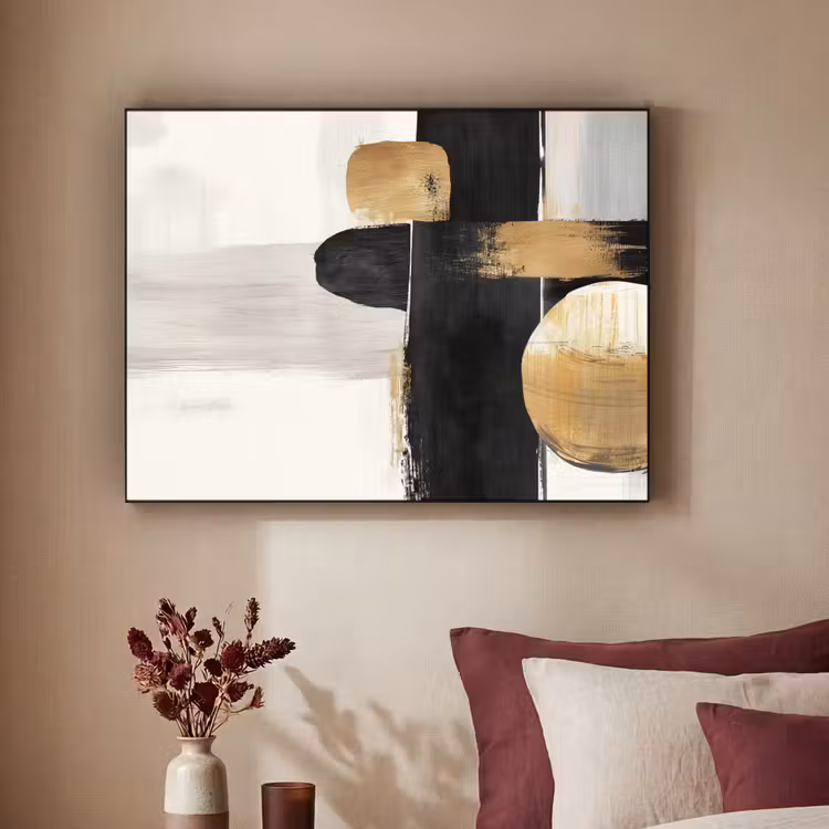 Art Frame - Vormen - Penseelstreken - Abstract - Goud — 2