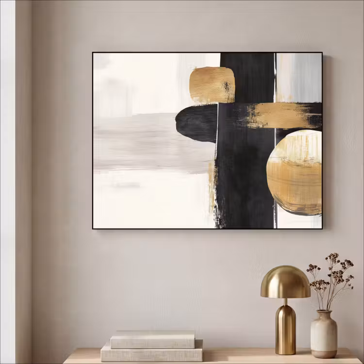 Art Frame - Vormen - Penseelstreken - Abstract - Goud — 3