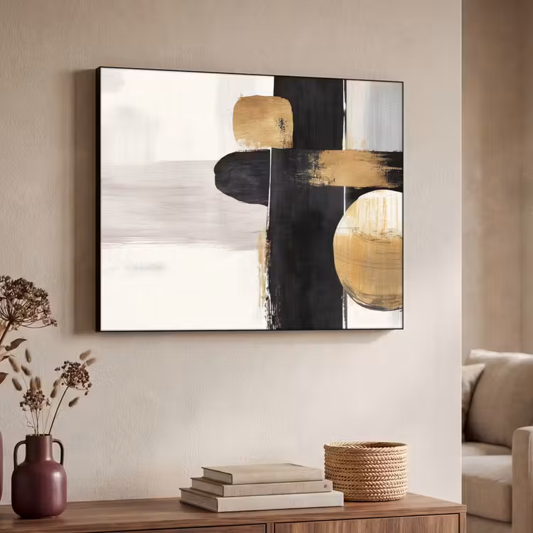 Art Frame - Vormen - Penseelstreken - Abstract - Goud — 4