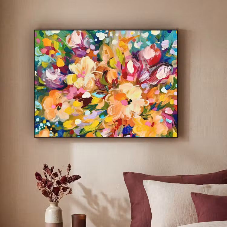 Art Frame - Schilderij - Olieverf - Bloemen - Regenboog — 2