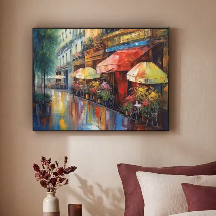 Art Frame - Straat - Olieverf - Kleurrijk - Stad — 2