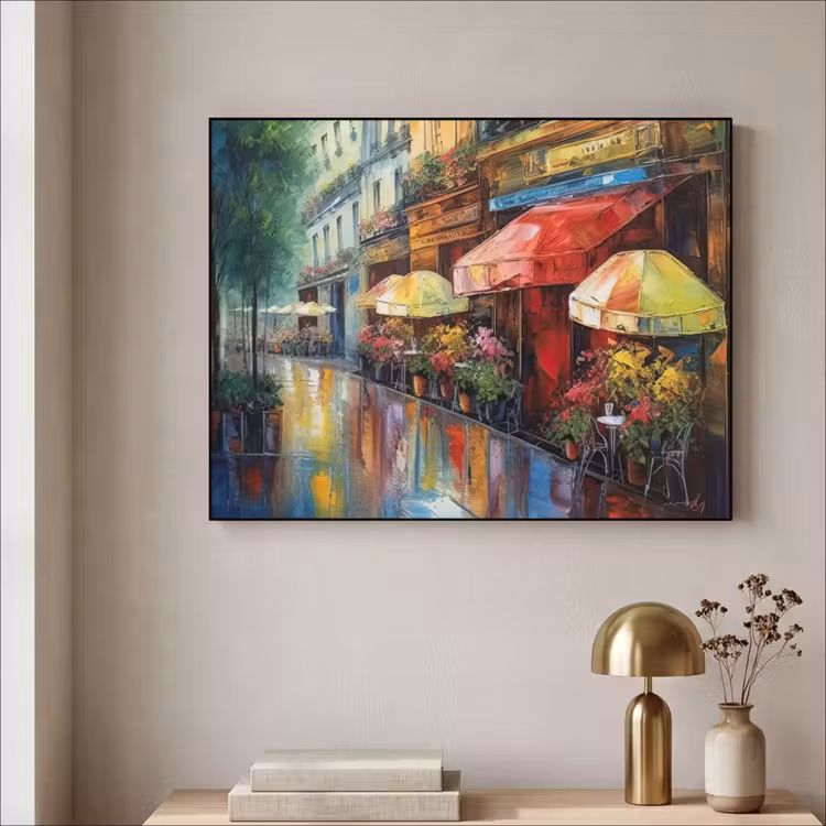 Art Frame - Straat - Olieverf - Kleurrijk - Stad — 3