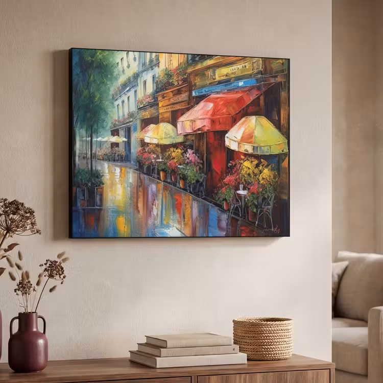 Art Frame - Straat - Olieverf - Kleurrijk - Stad — 4