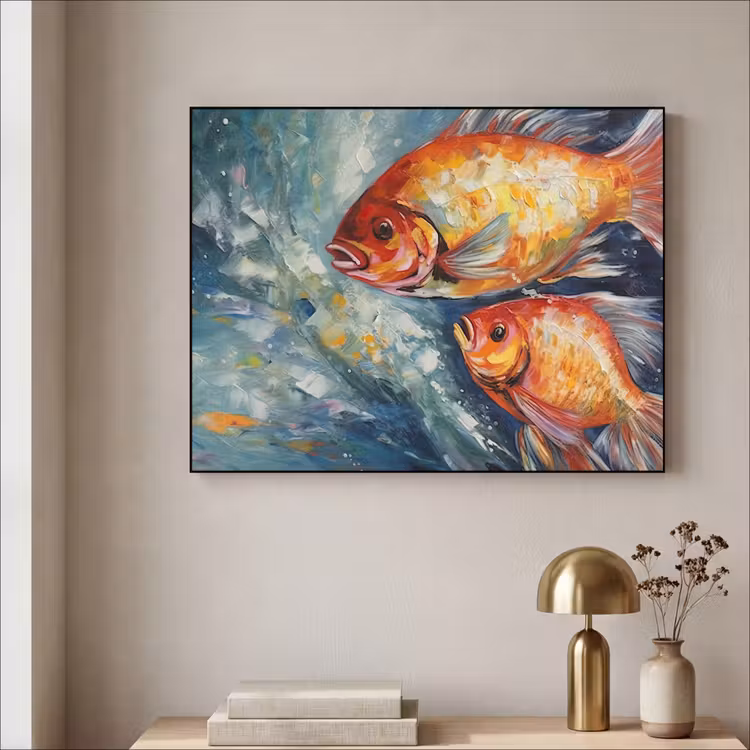 Art Frame - Vissen - Water - Dieren - Kunst - Olieverf — 3
