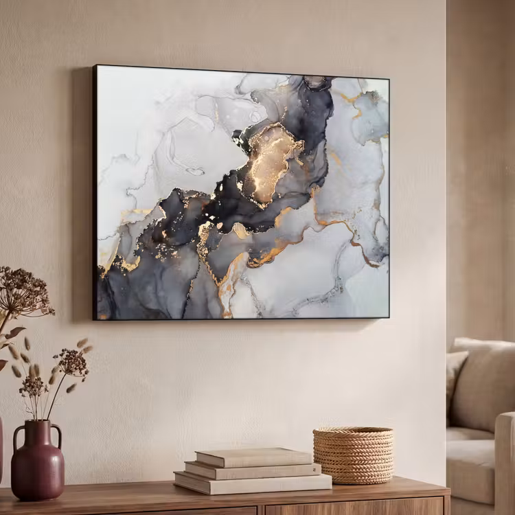 Art Frame - Zwart - Marmer - Luxe - Goud — 4