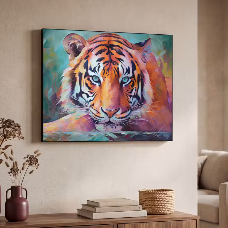 Art Frame - Tijger - Olieverf - Dieren - Kunst — 4