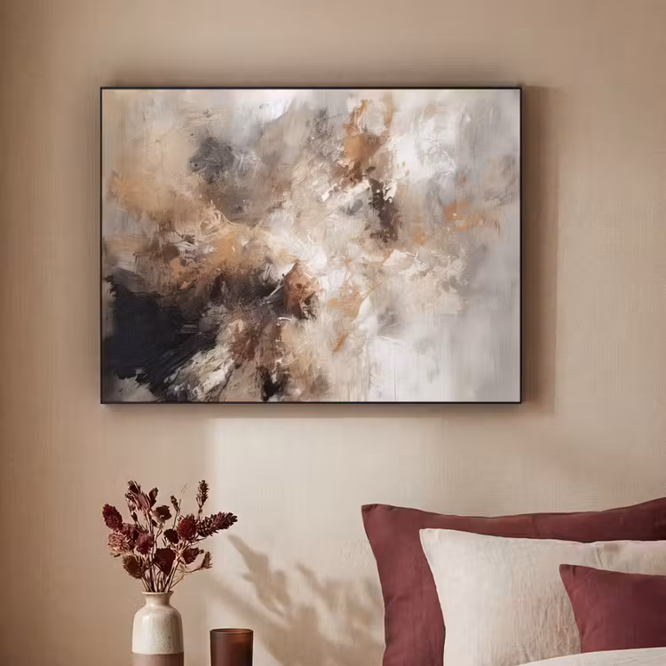 Art Frame - Verf - Abstract - Beige - Kunst — 2